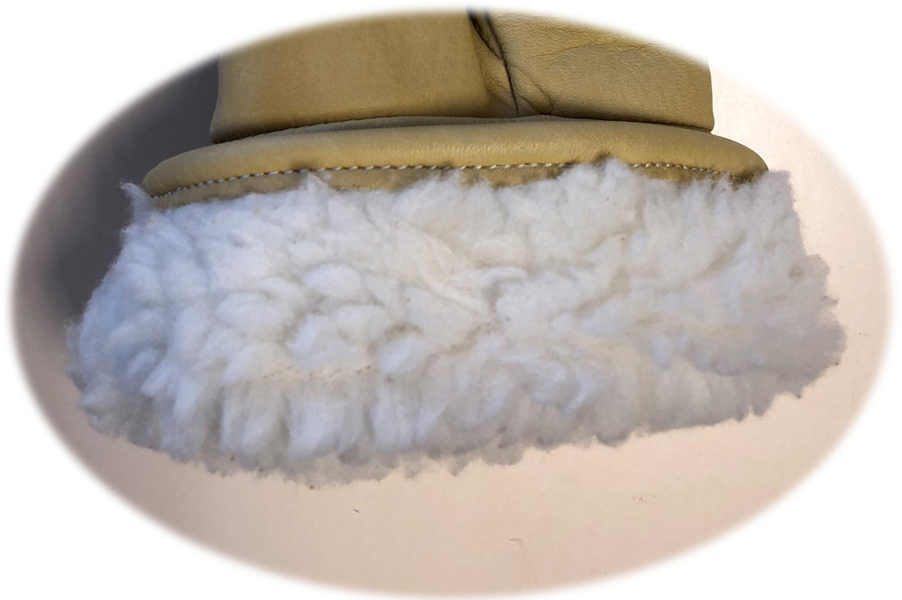 Visuel 333BHFL PEAUCEROS gant de travail cuir beige Doublure molleton lainé Hiver