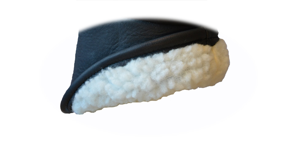 Visuel 335BHFL PEAUCEROS Gant de travail cuir noir Doublure molleton lainé hiver doublé grand froid montagne