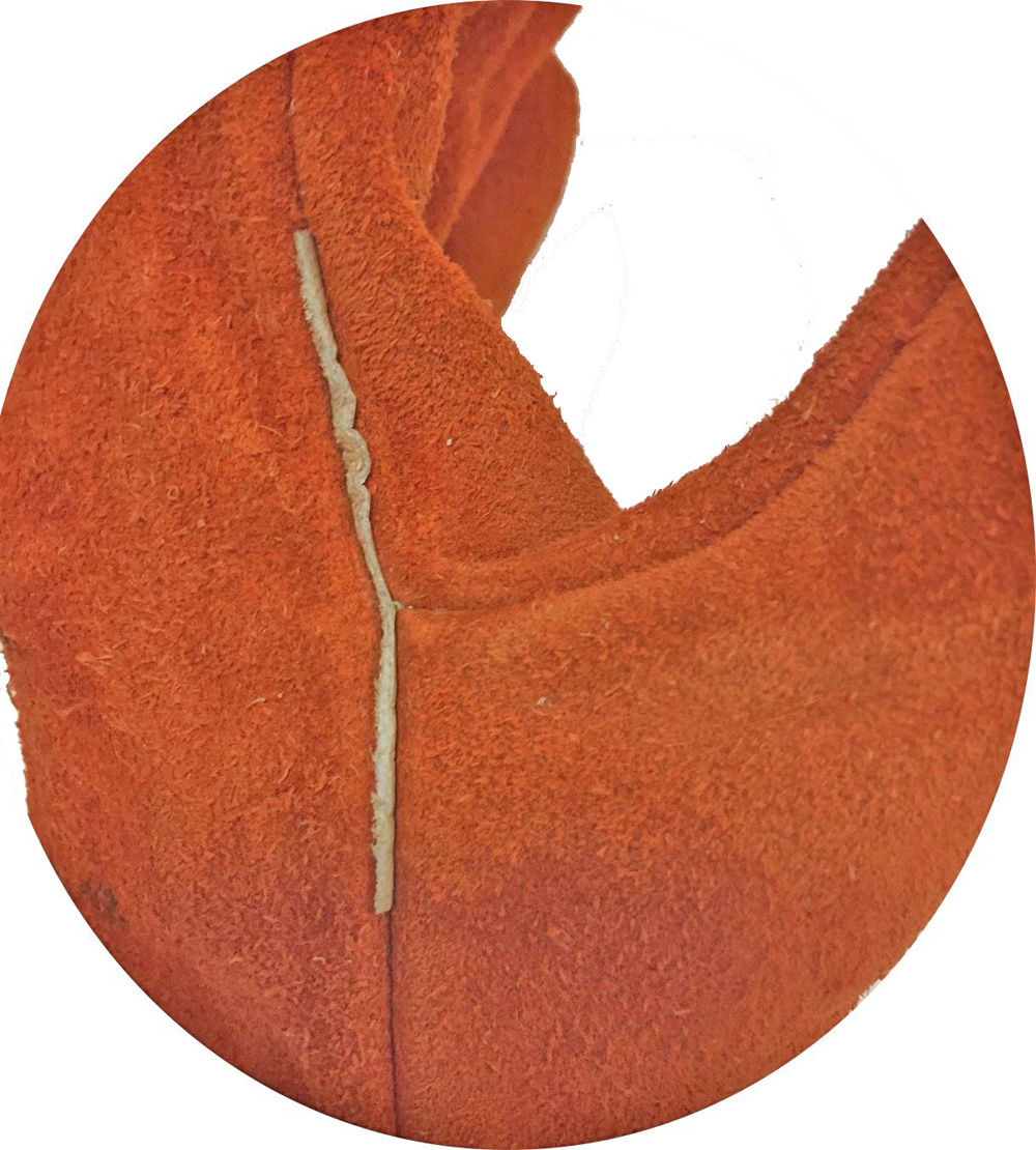 Visuel 473 PEAUCEROS Gant de travail cuir croûte soudure anti-chaleur Détail 1