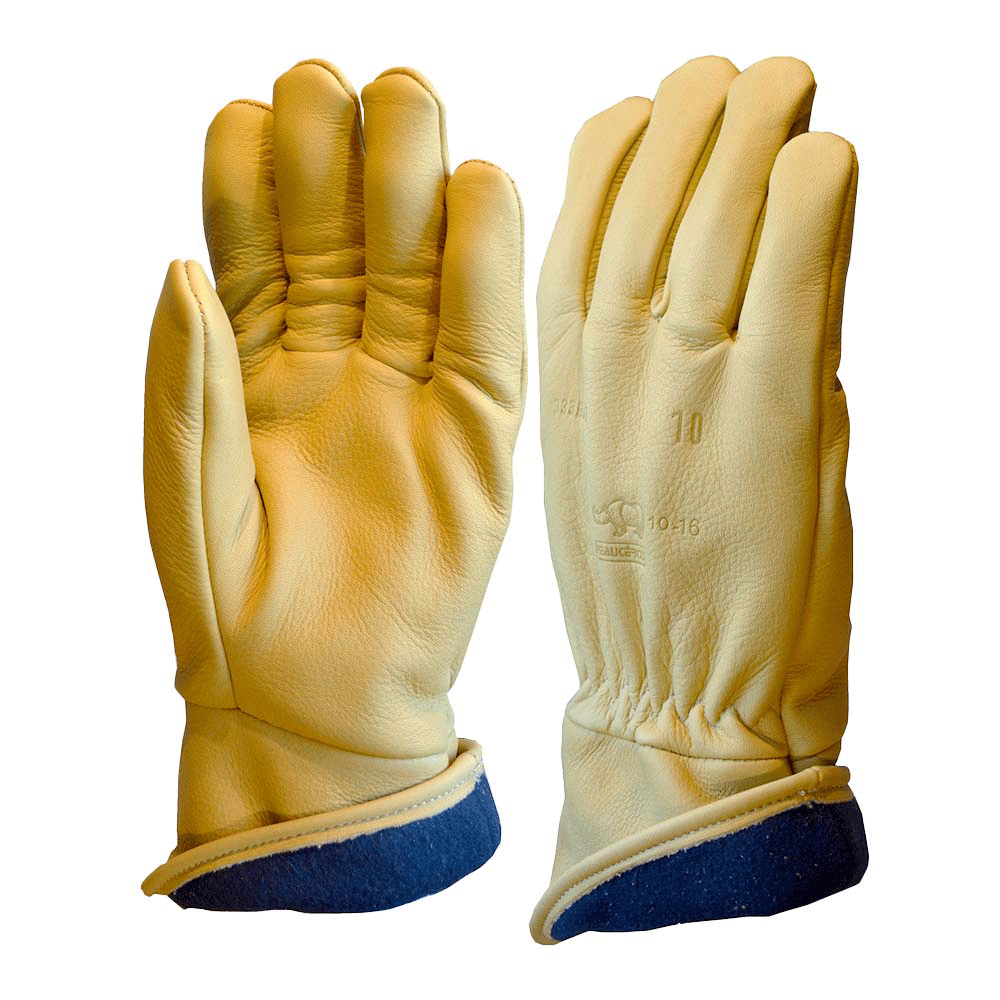 Gants cuir grand froid Peauceros, gants de protection professionnels, fabrication française, modèle 333BHFG.