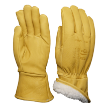 Gants cuir grand froid Peauceros, gants de protection professionnels, fabrication française, modèle 333BHFL.