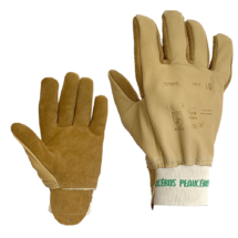 Gants de protection anti-coupure niveau D en cuir pleine fleur noisette – souples, résistants et confortables – pour la manutention et les travaux de précision – fabrication française, modèle 350BSK