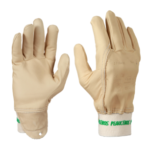 Gants de protection professionnels en cuir beige hydrofuge – très souples, résistants et confortables – idéals pour le jardinage, la taille et l’entretien des espaces verts – fabrication française.