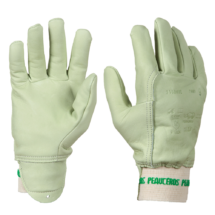 Gants de protection professionnels en cuir vert hydrofuge – souples, résistants et confortables – idéals pour les travaux de jardinage, d’élagage et d’entretien des espaces verts – fabrication française.